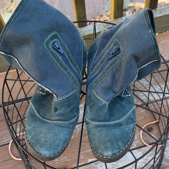 Blue suede boots - Picture 3 of 4
